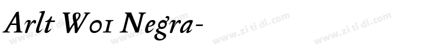 Arlt W01 Negra字体转换
